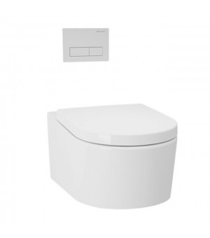 كرسي أفرنجي معلق أبيض 18 سم مع غطاء - صناعة أندونيسي #TOTO - CW800JWS